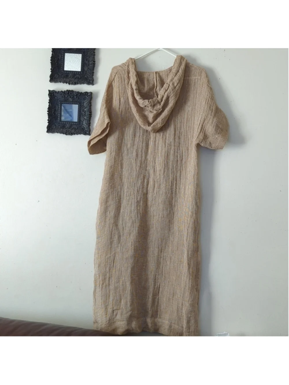 HP. LISA Marie Fernandez Hooded Linen-Blend Gauze Kaftan